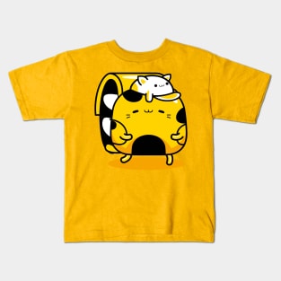 yellow cat climber profession Kids T-Shirt